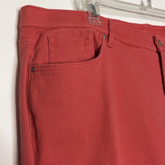 Denim & Co. Straight Leg Jeans 24W Coral Pink - Picture 5 of 7